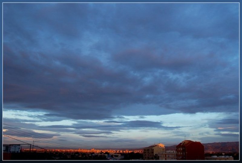 рассвет, из окна, castellon, spain, испания, горы, город, дома рассвет из окна II фото превью