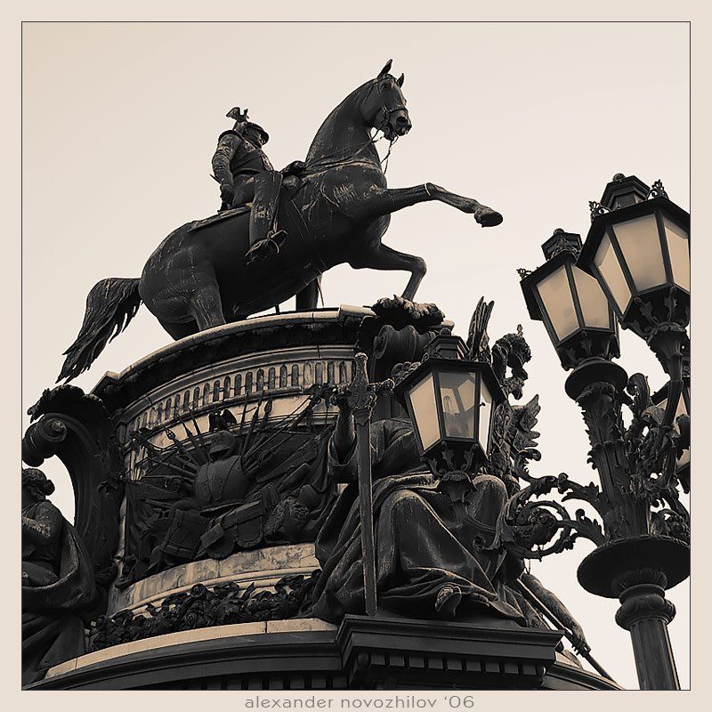 николай, памятники, петербург, чб Николай фото превью