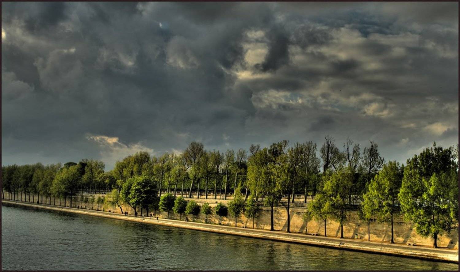 набережная, город, Париж, Анюта