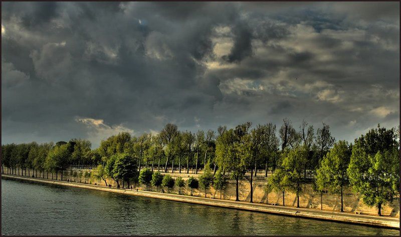 набережная, город, Париж Набережная Сены фото превью