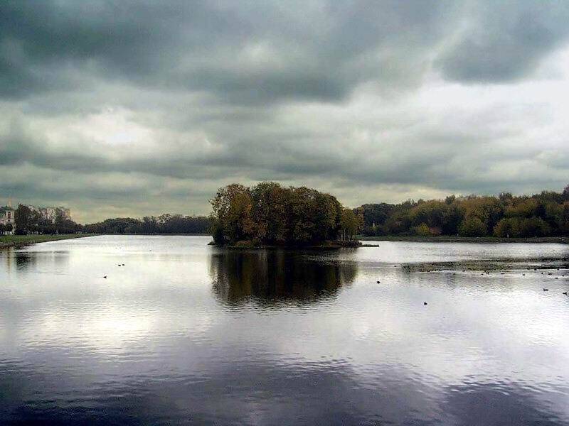 остров, пруд, осень, senjor