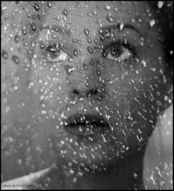 дождь, портрет, испуг, девушка, Петрова Мария