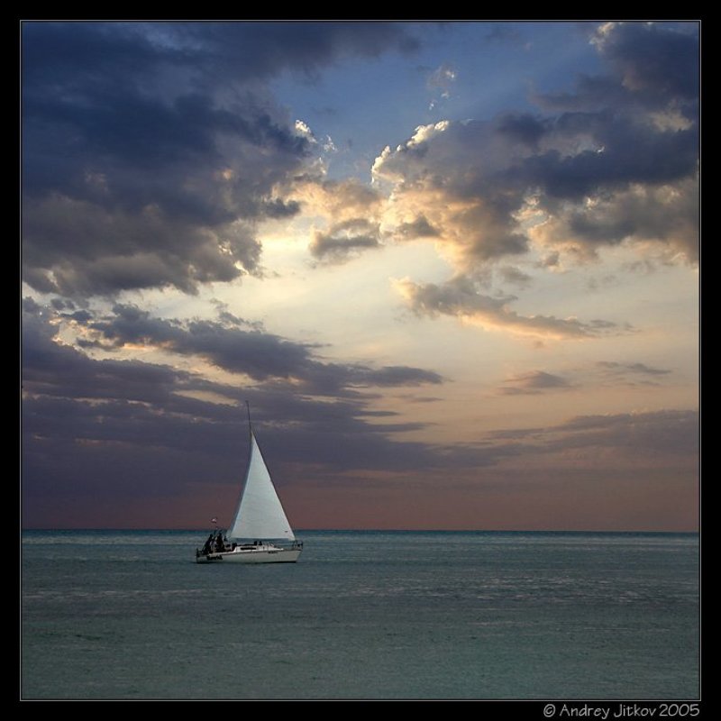 крым, рассвет, парусник, небо, море, photohunter, Морская.. фото превью