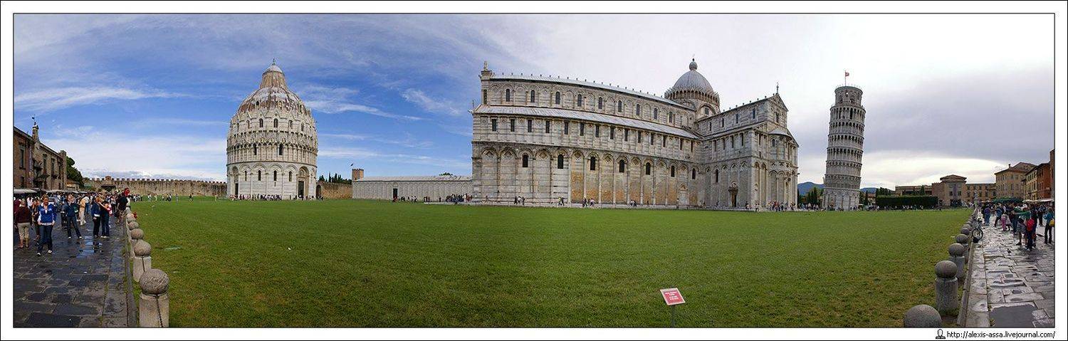 Италия, Пиза, Поле, чудес, Пизанская, башня, Alexis Assa