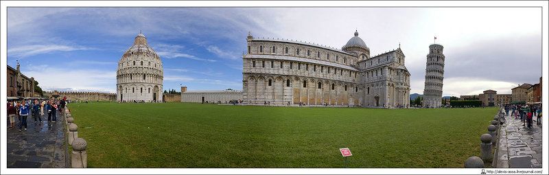 Италия, Пиза, Поле, чудес, Пизанская, башня Пиза. Поле чудес. фото превью