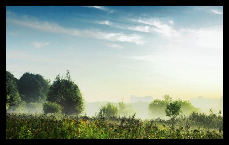 утро, лето Утро в Москве фото превью