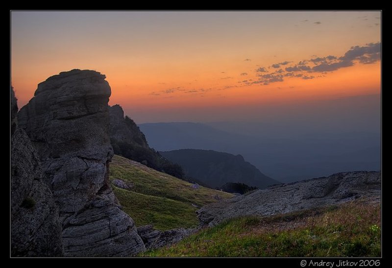 крым, лето, горы, небо, рассвет, photohunter Персиковый рассвет фото превью