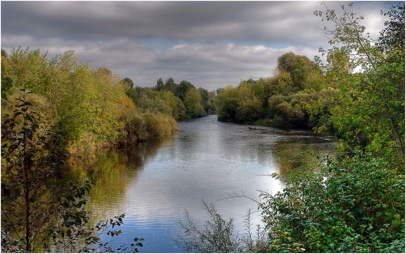 осень, река, даль И взор устремляется в даль... фото превью