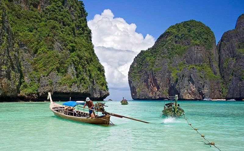 Таиланд, остров, лагуна, Андаманское, море, beach, пляж, boat, Phi Phi Leh Лагуна фото превью