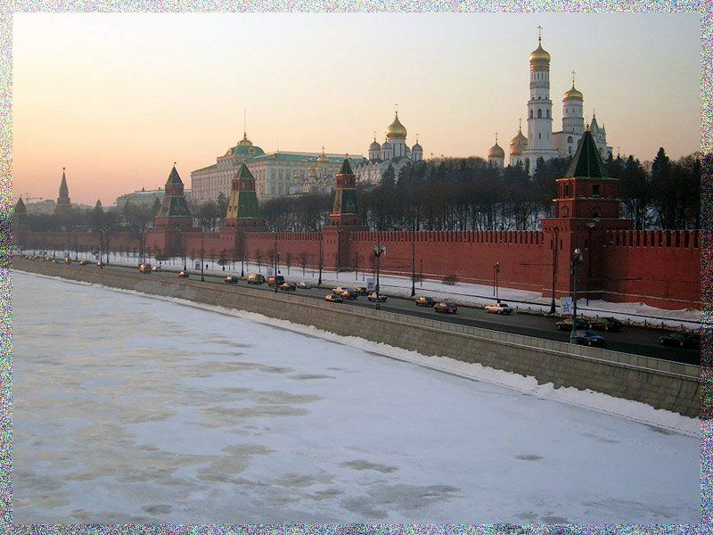 Кремль, стена, день, зима. Горизонталь власти. Дневная. фото превью