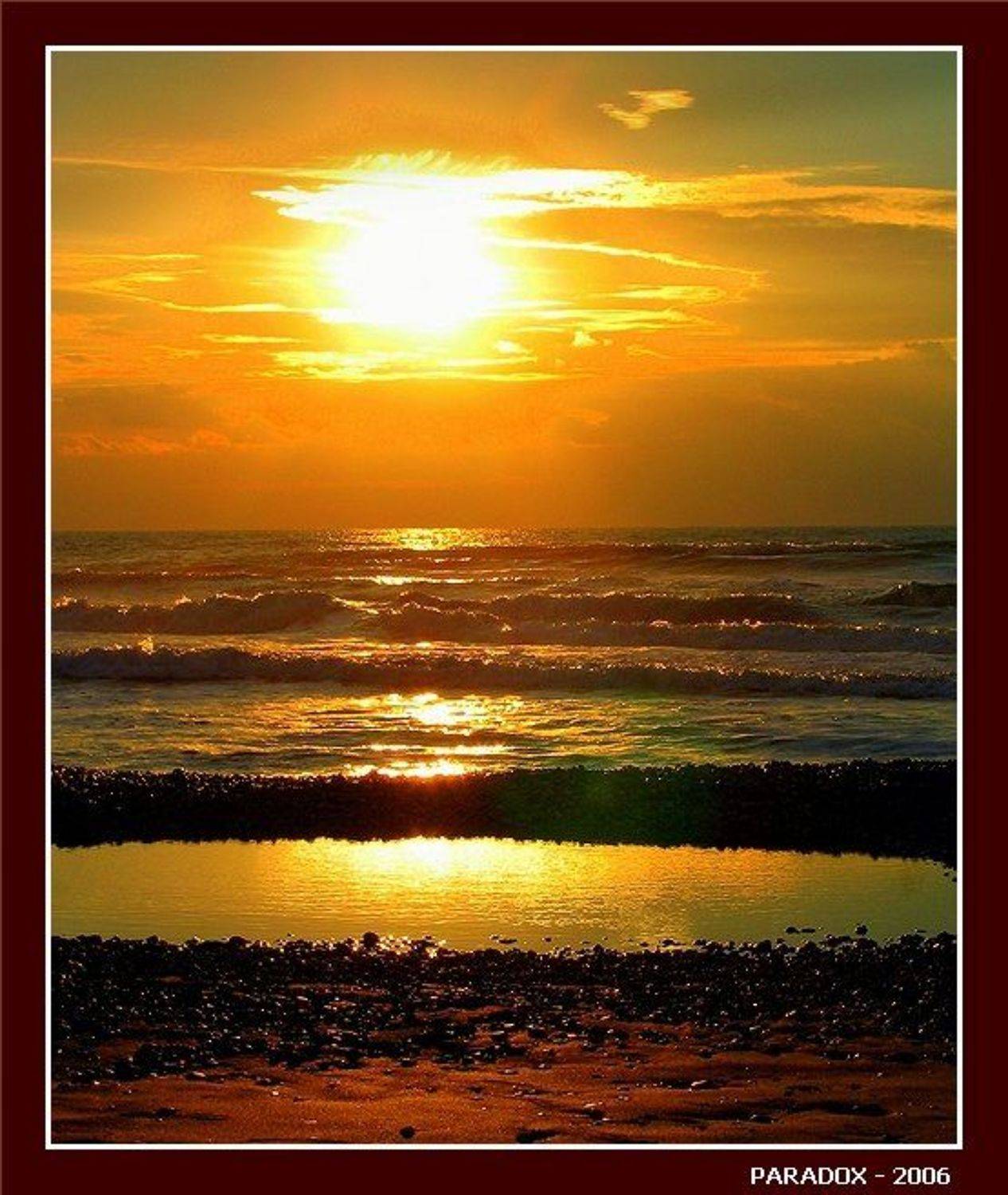 море,горизонт,волны,закат,цвета,солнце,PARADOX, PARADOX