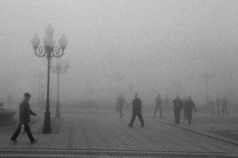 город, утро, туман *** фото превью