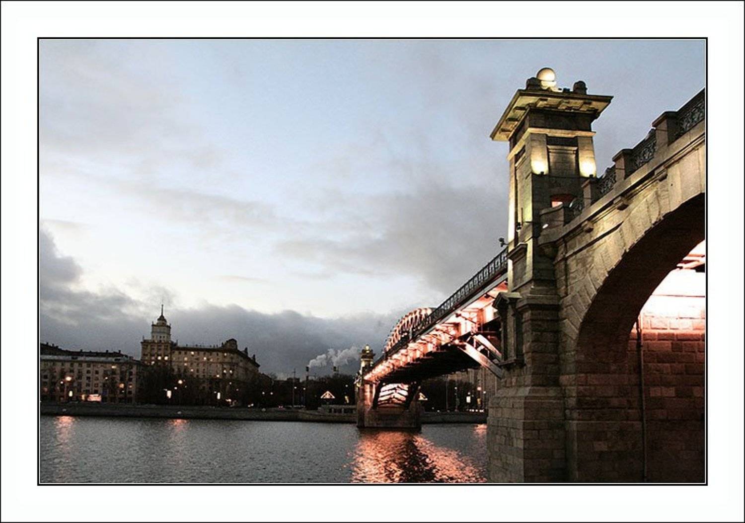 Москва, город, вечер, смеж