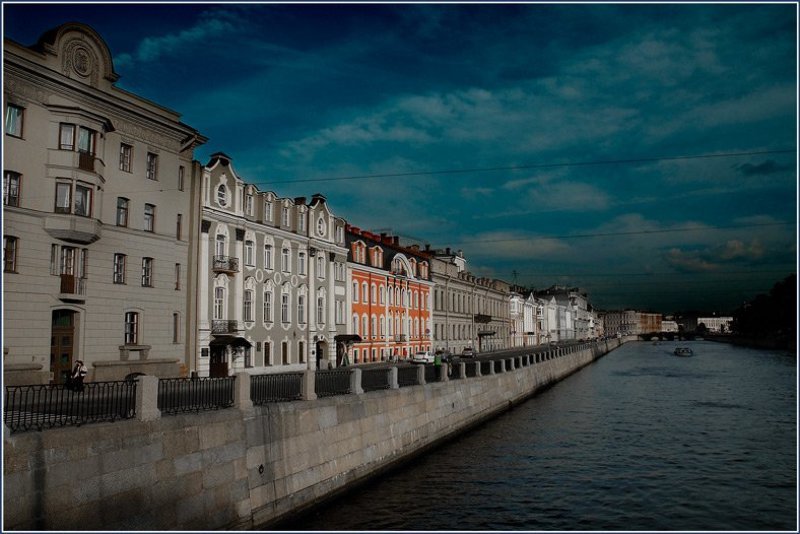 пите, фонтанка, набережная, вода, город  фото превью