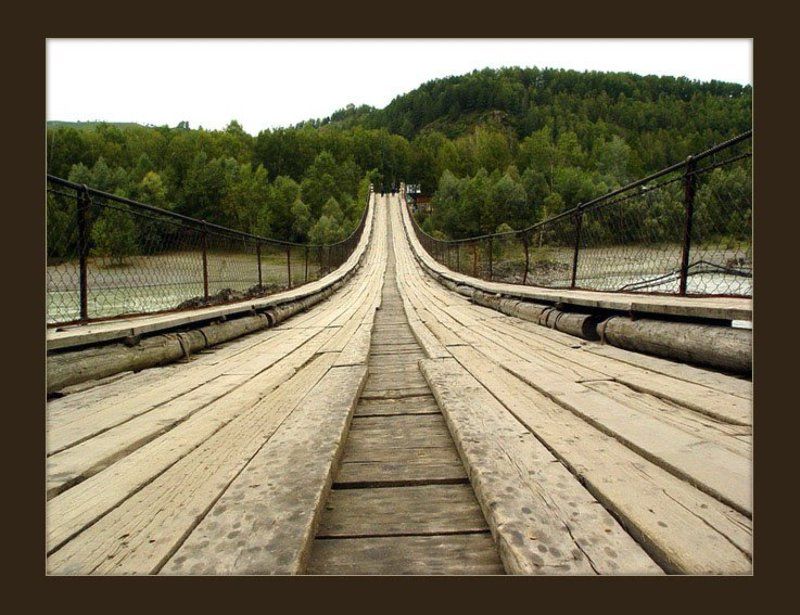 Катунь Мост над Катунью-2 (цветн.) фото превью