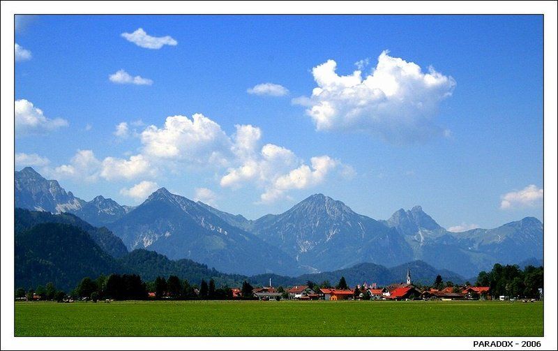 горы,облака,Германия,Романтическая дорога,PARADOX Когда над горами плывут облака фото превью