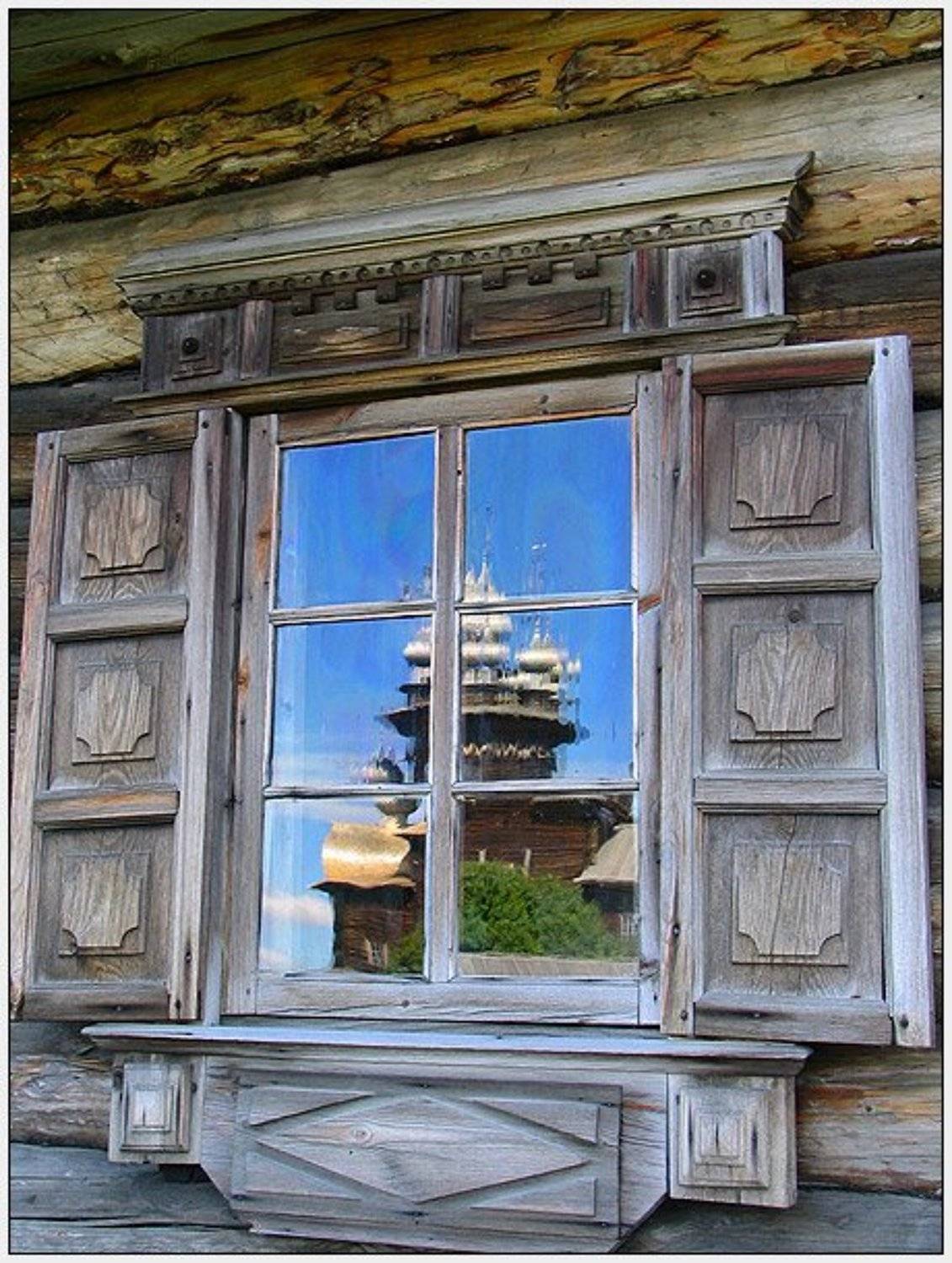 кижи, окно, отражение, CTEPX