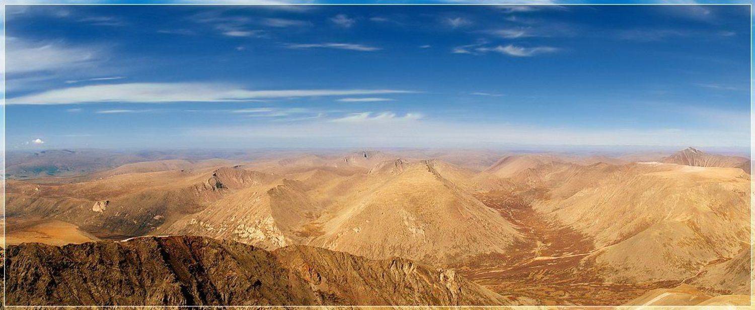 горы, монголия, ледник, отгонтынгер, панорама, Олег Шубаров