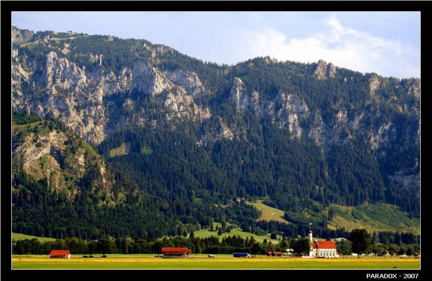 Альпы,горы,Романтическая дорога,церковь,PARADOX, PARADOX