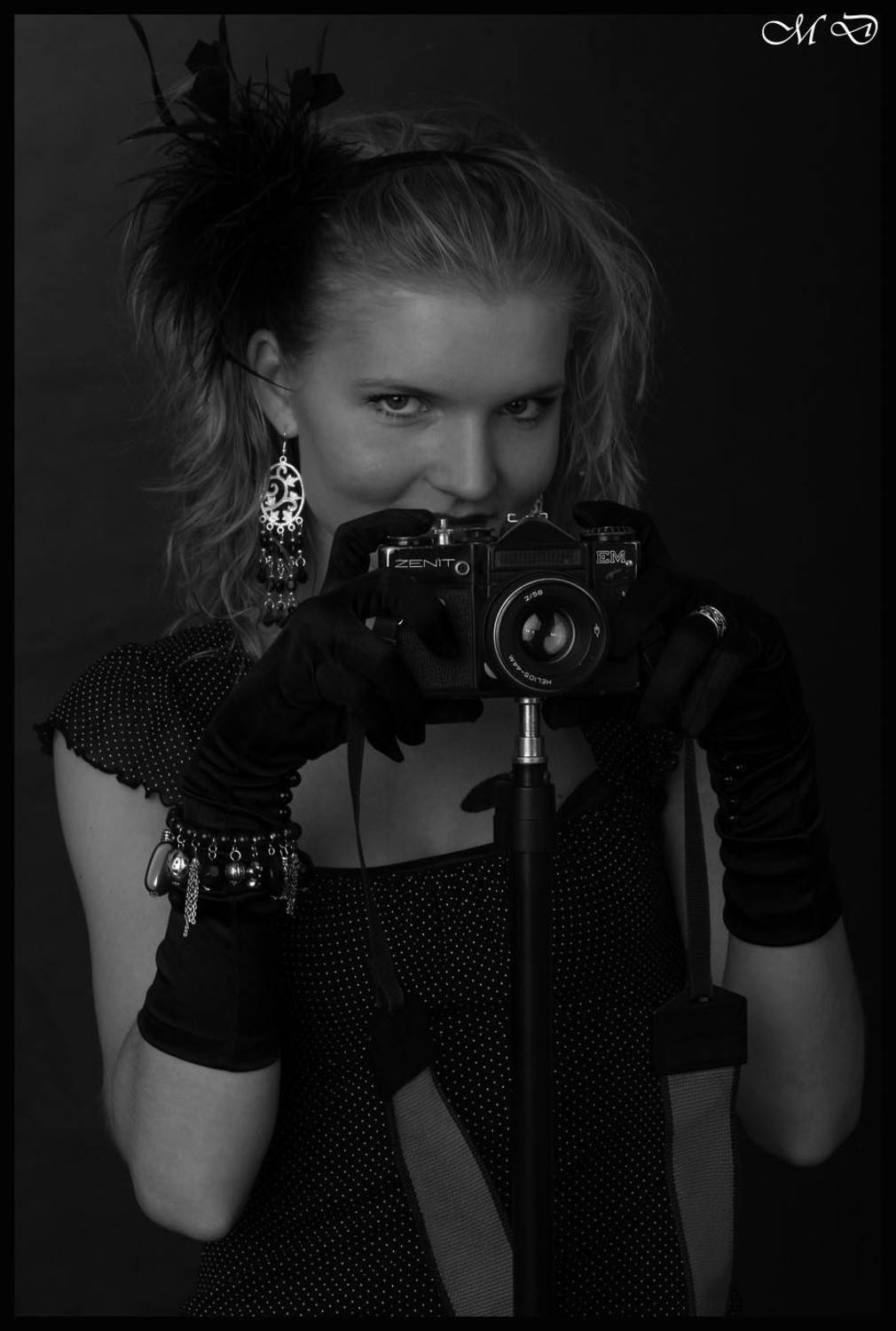 девушка, фотоаппарат,зенит,портрет, Мария