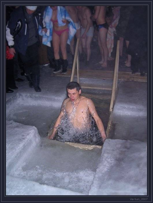 крещение,иордань,мороз,сибирь,прорубь,купание, Игорь Глушко