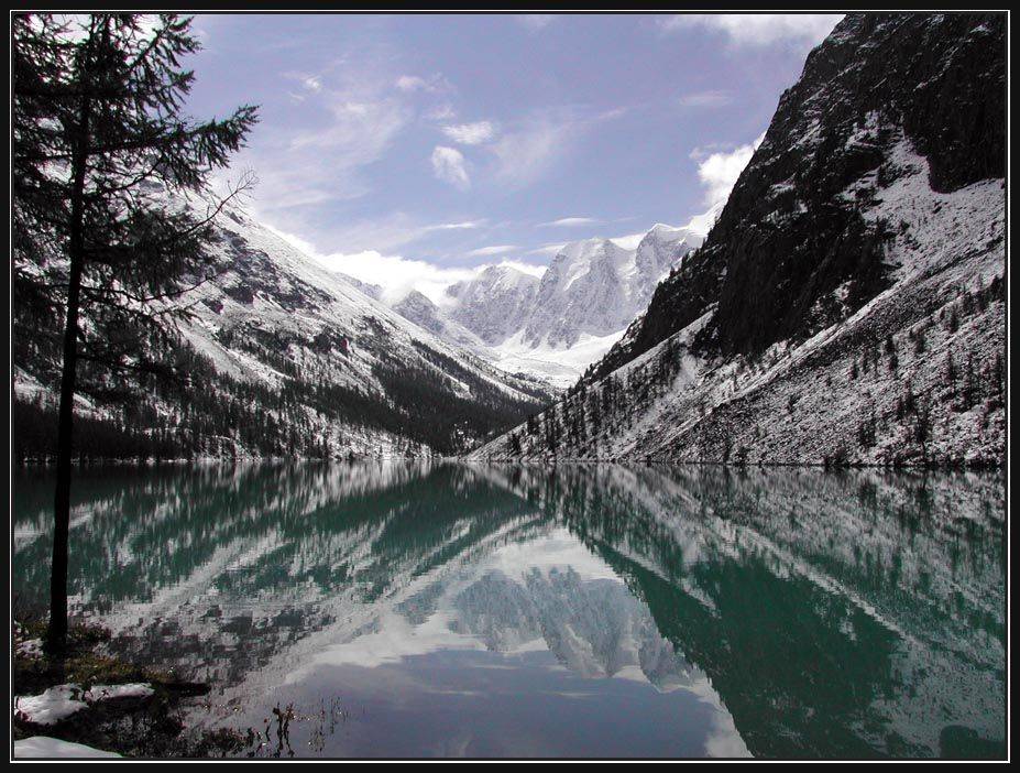 снег , горы ,озеро, Алексей