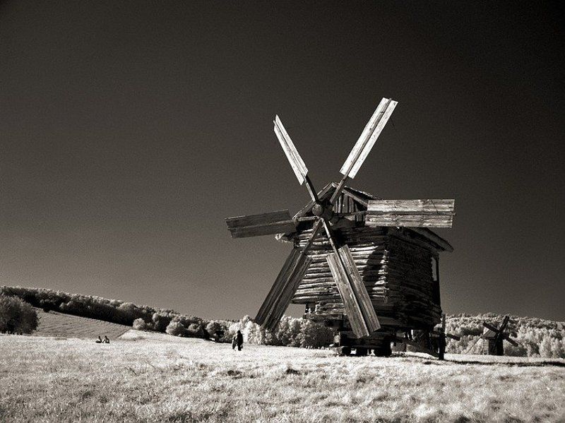 мельница, осень,  пейзаж, ик еще про мельницы... фото превью