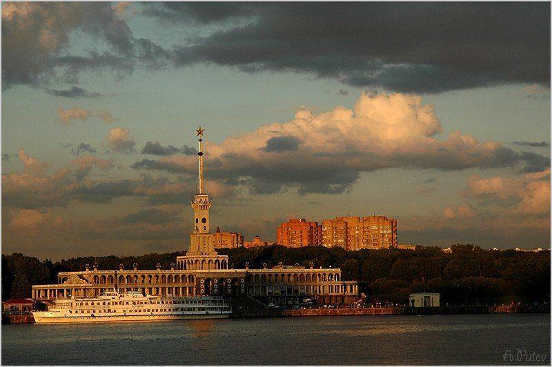 речной,вокзал,москва,закат, Александр Путев