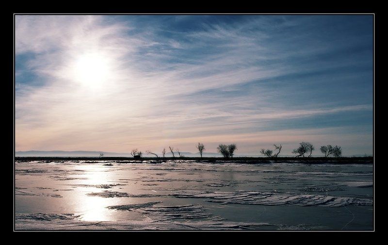 зима, небо, берег, селенга, рыбалка, лед, i_go У первой лунки фото превью