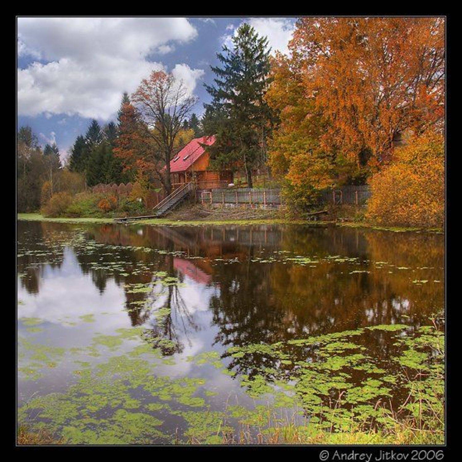 подмосковье, осень, октябрь, пруд, домик, photohunter, Андрей Житков