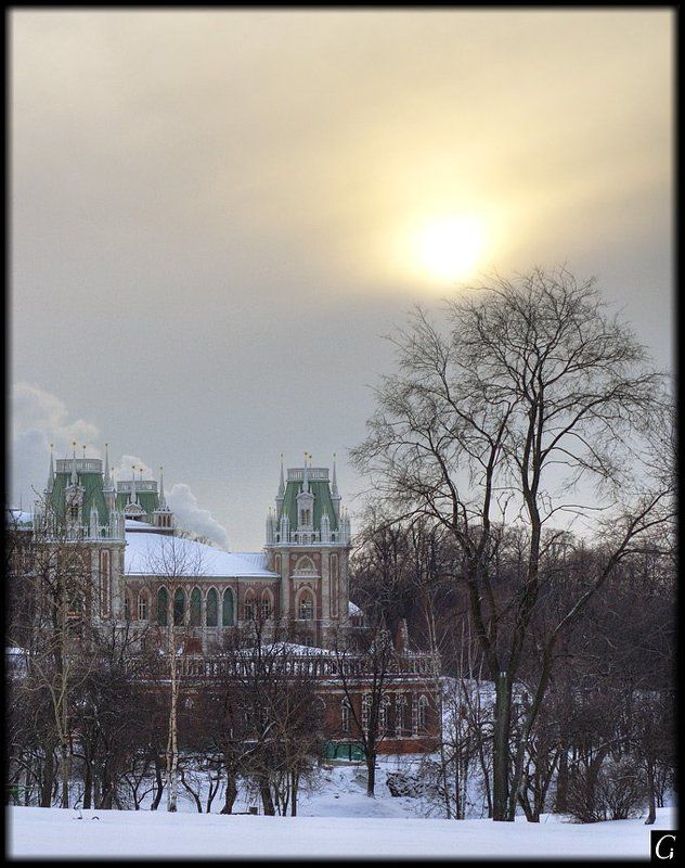 царицино, зима, закат, hdr Царицынская зарисовка фото превью