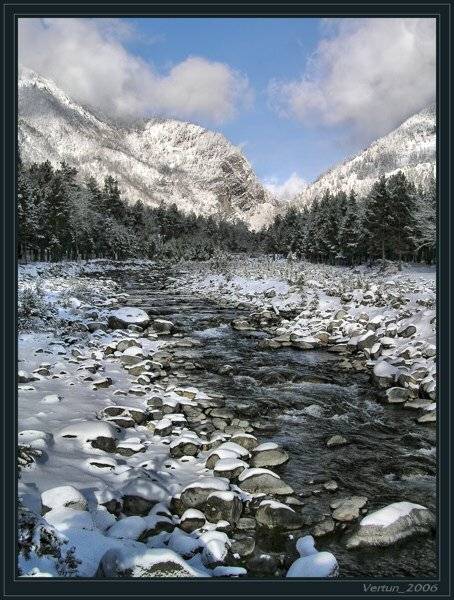 горы,саяны,зима,река,лед,снег,кынгарга, Игорь Глушко