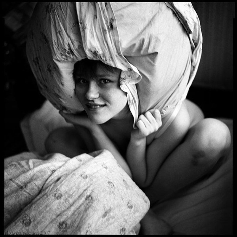 портрет, постель, sidorina, 6x6 постельное. в домике. фото превью