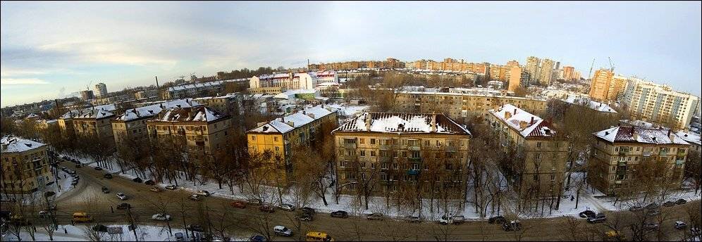 панорама, хрущевки, закат, Самолинов Андрей