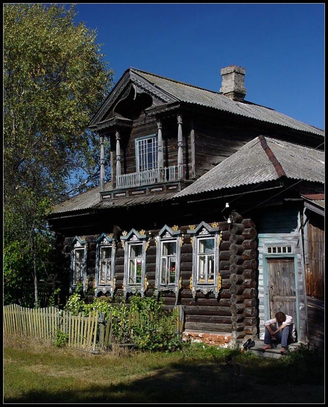 деревня дом мужик полдень лето Деревенский полдень ... фото превью