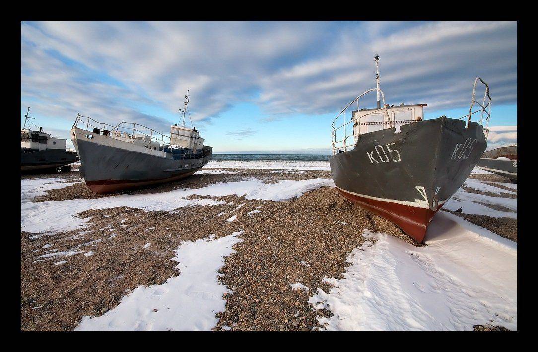 байкал, лед, снег, лодки, облака, небо, i_go, i_GO