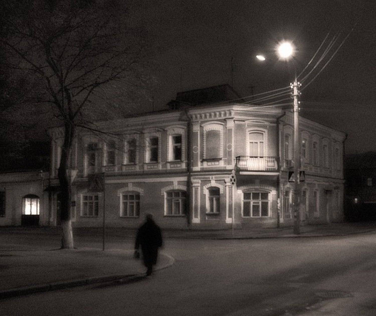 ночь, человек, город, Марк Пономаренко