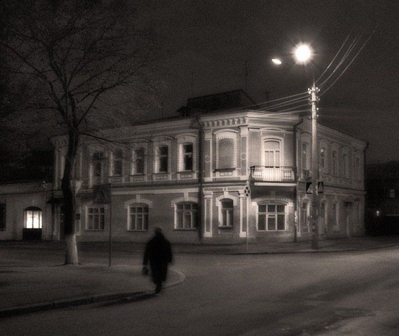 ночь, человек, город ночное... фото превью