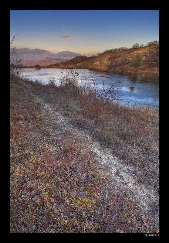 зима, Крым, озеро Совсем некрымский крымский пейзаЖ фото превью