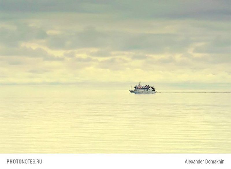 море, небо, жанр, штиль, Геленджик, Кубань, PHOTONOTES.RU Одинокий странник фото превью