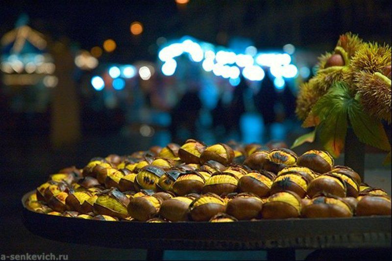 Жареные каштаны, Рим, piazza Navona Каштаны фото превью
