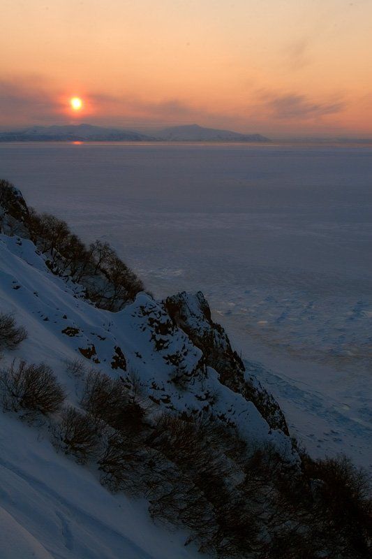 Магадан Пейзаж с  восходом фото превью
