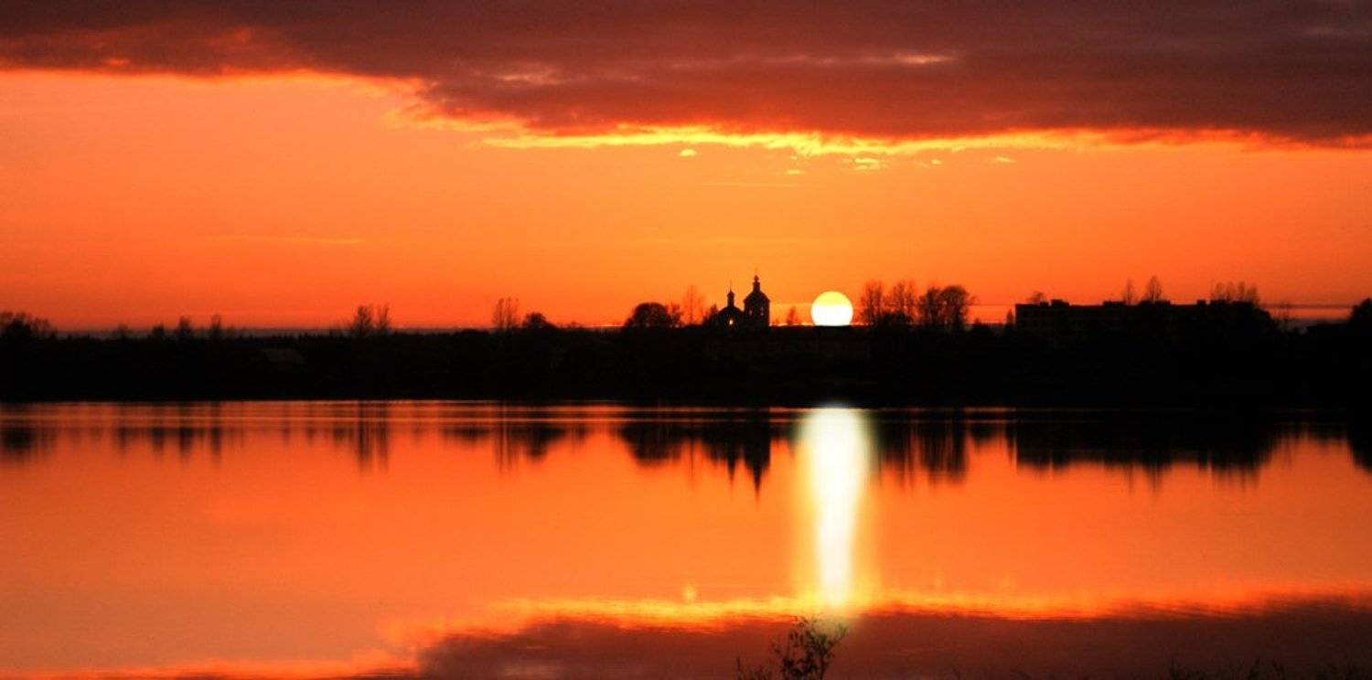 Красный закат, Бологое, озеро, Владимир, Владимир Разумов