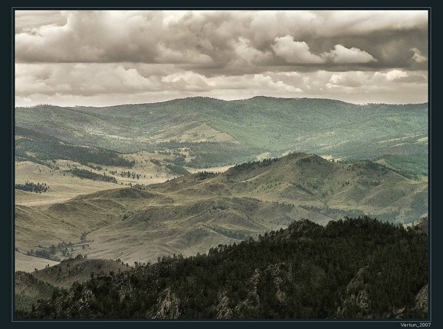 бурятия,горы.облака,холмы, Игорь Глушко
