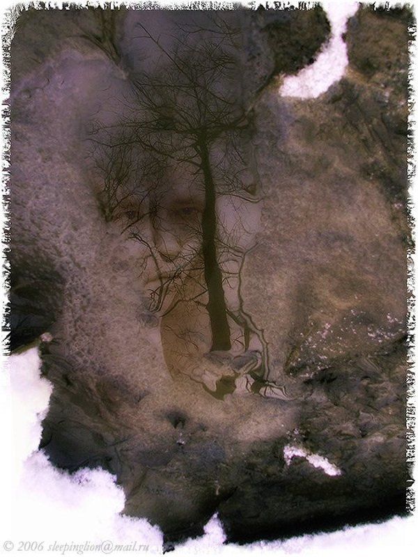 Банальная лужа A little complicated reflection фото превью