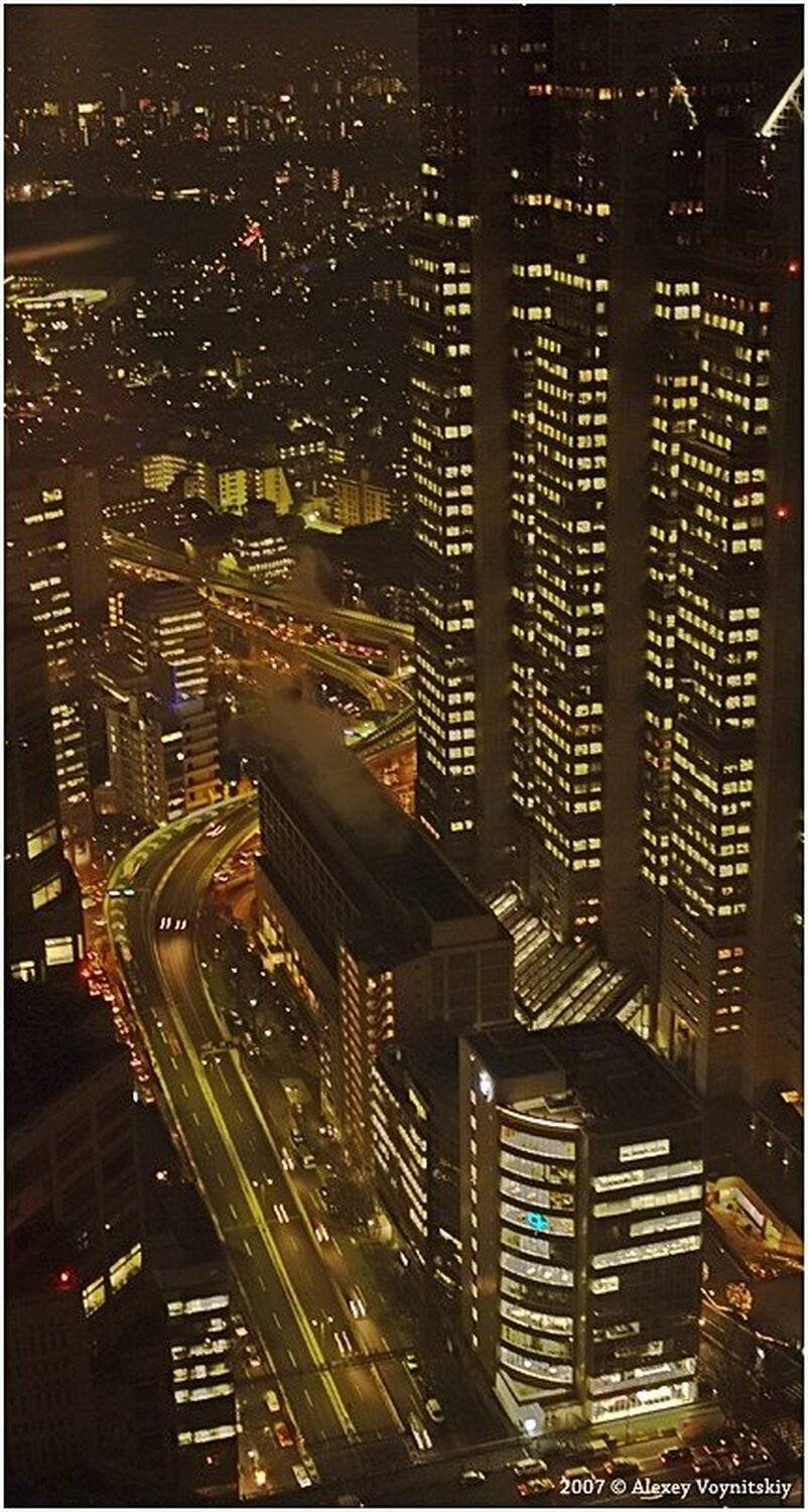 город Токио Япония ночь, Алексей Войницкий
