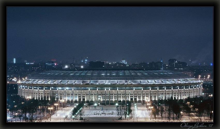 лужники, вечер, зима, Олеся Ласкова