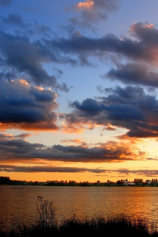 Закат, Бологое, озеро, Владимир Летний вечер фото превью