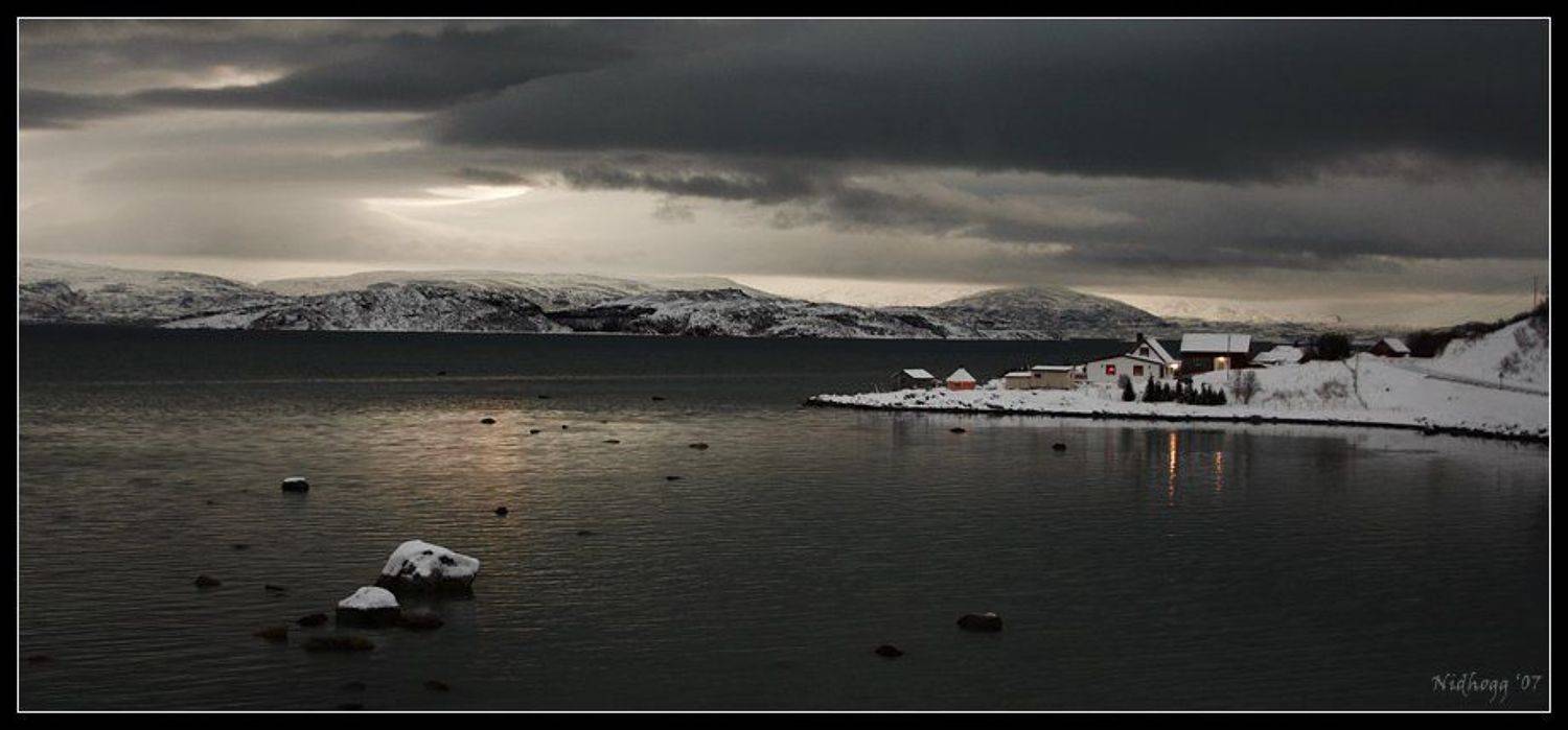 норвегия, нордкап, заполярье, зима, ночь, новый год, Nidhogg