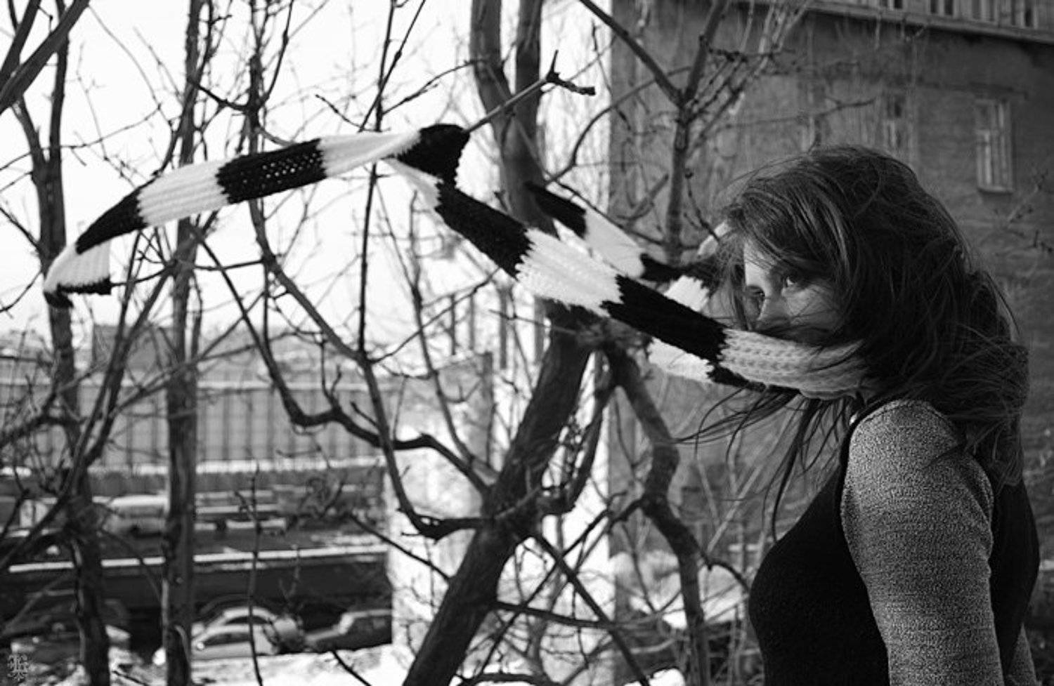 Настя, ветер, шарф, Lucem, Lucem